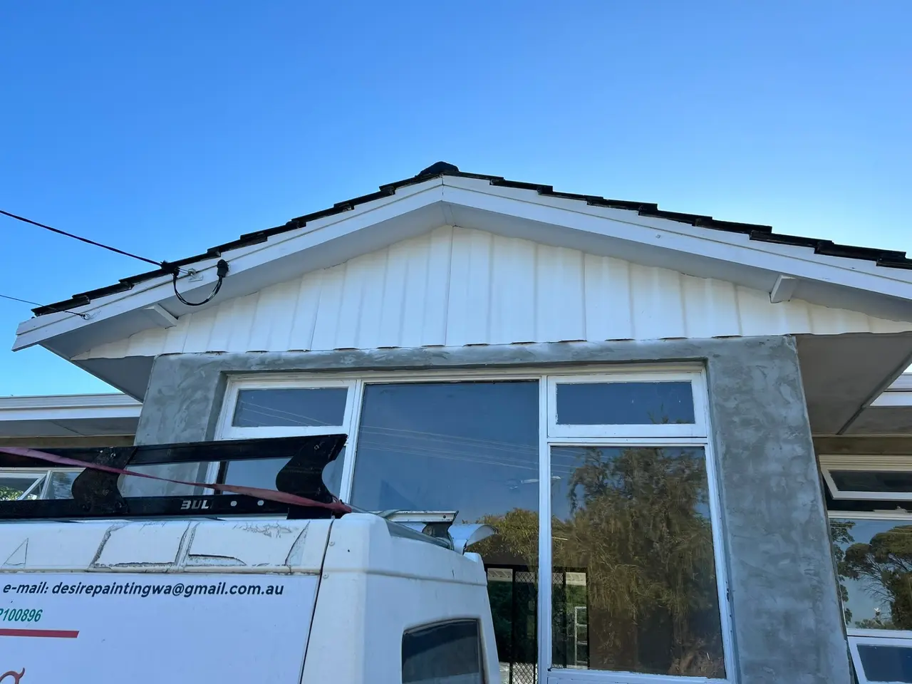Exterior house painting with modern colour scheme in Perth